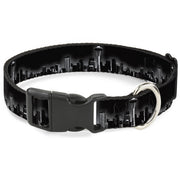 Plastic Clip Collar - Seattle Vivid Skyline Black/White Plastic Clip Collars Buckle-Down