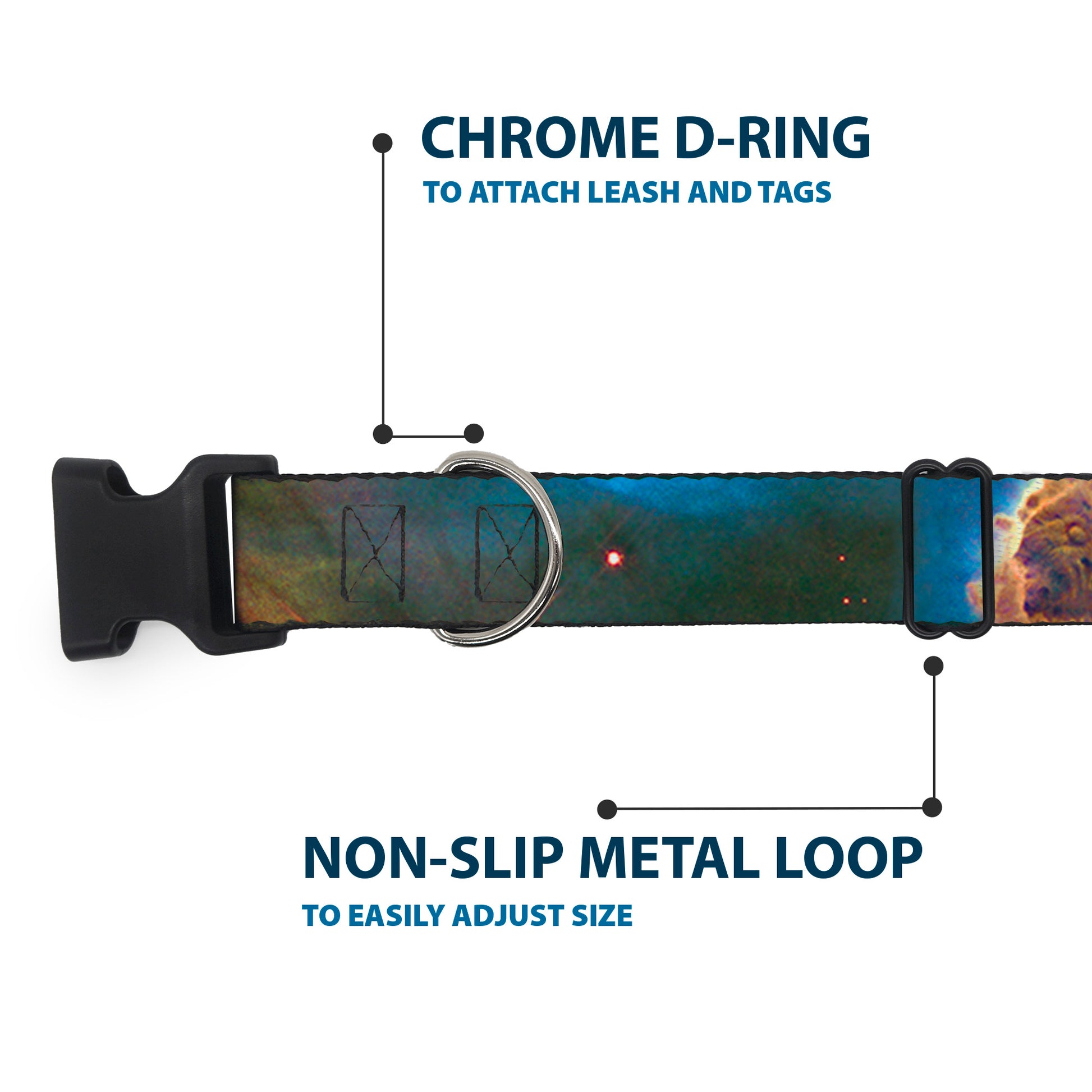 Plastic Clip Collar - Supernova Space Collage Plastic Clip Collars Buckle-Down