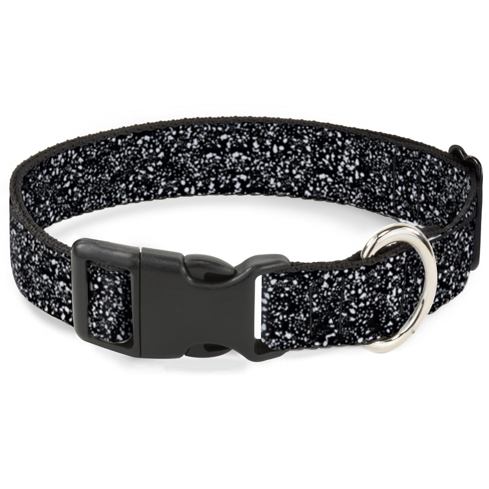 Plastic Clip Collar - Speckle Black/White Plastic Clip Collars Buckle-Down