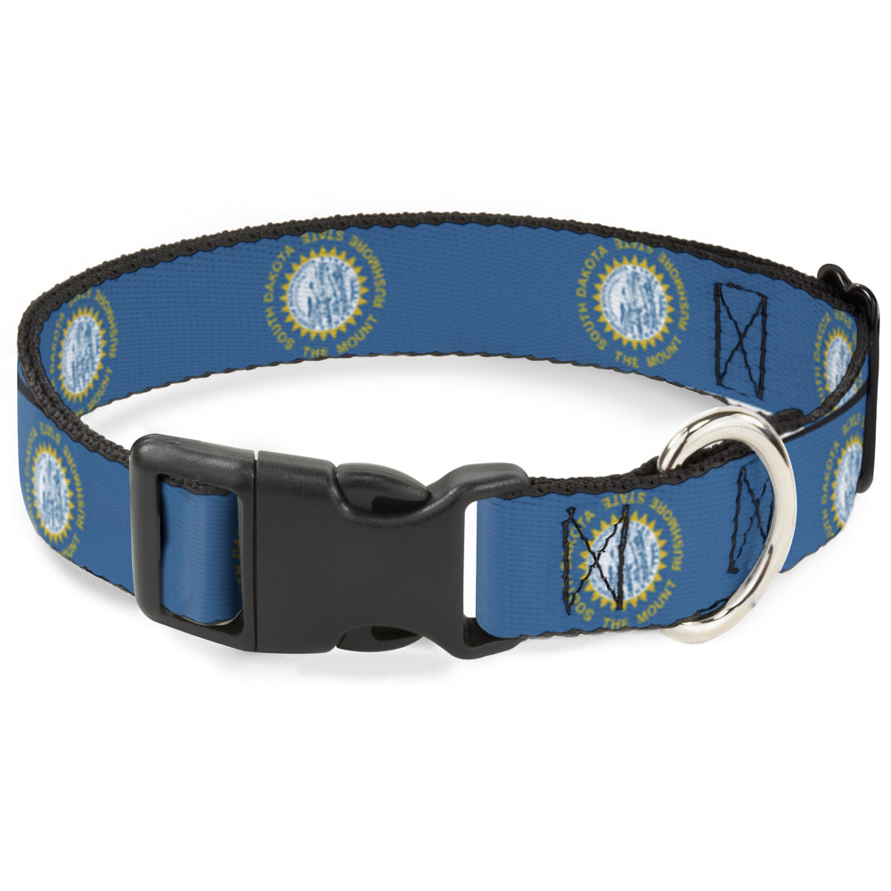 Plastic Clip Collar - South Dakota Flags Plastic Clip Collars Buckle-Down