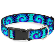Plastic Clip Collar - Tie Dye Swirl Purples/Blues Plastic Clip Collars Buckle-Down