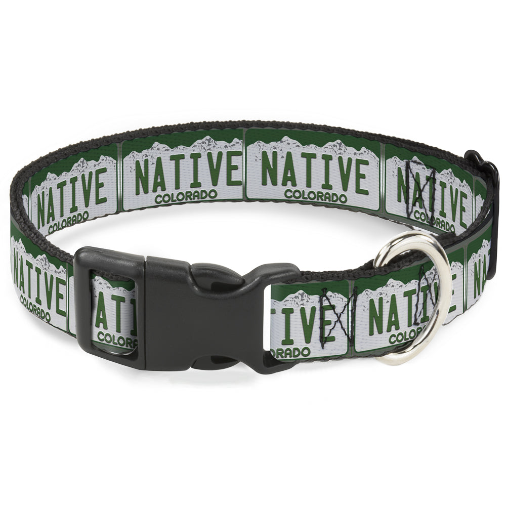 Plastic Clip Collar - Colorado License Plate NATIVE Plastic Clip Collars Buckle-Down