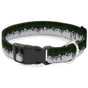 Plastic Clip Collar - Colorado Mountains Green/Black Text/Grays Plastic Clip Collars Buckle-Down