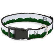 Plastic Clip Collar - Colorado Solid Mountains Green/White Plastic Clip Collars Buckle-Down