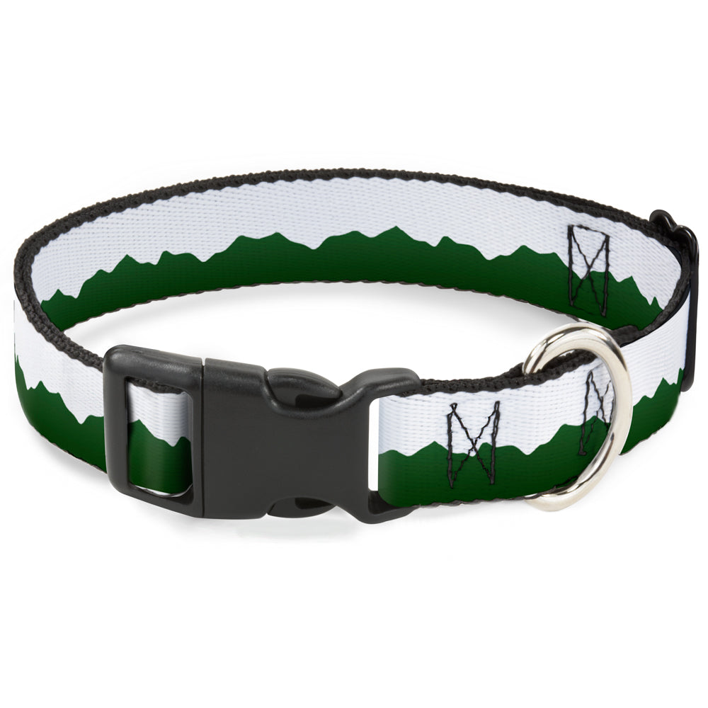 Plastic Clip Collar - Colorado Solid Mountains Green/White Plastic Clip Collars Buckle-Down