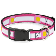 Plastic Clip Collar - Colorado Flags7 Repeat Pinks/White/Light Pink/Yellow Plastic Clip Collars Buckle-Down