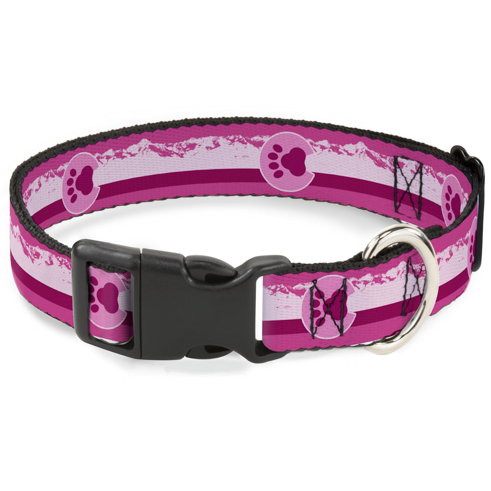 Plastic Clip Collar - Colorado Paw/Mountains Pinks Plastic Clip Collars Buckle-Down