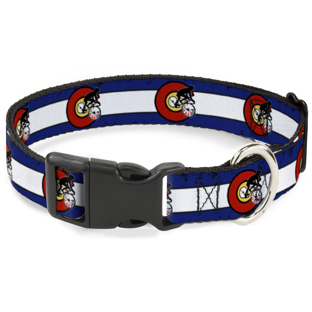 Plastic Clip Collar - Colorado Biker Distressed Plastic Clip Collars Buckle-Down