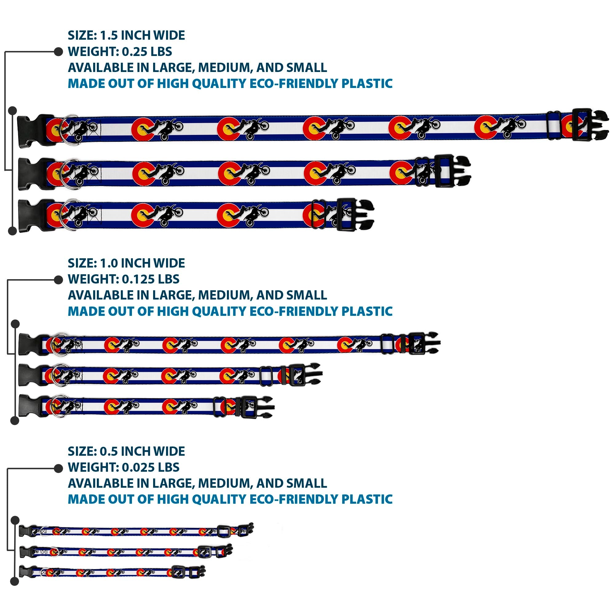 Plastic Clip Collar - Colorado/Freestyle Motocross Superman Plastic Clip Collars Buckle-Down