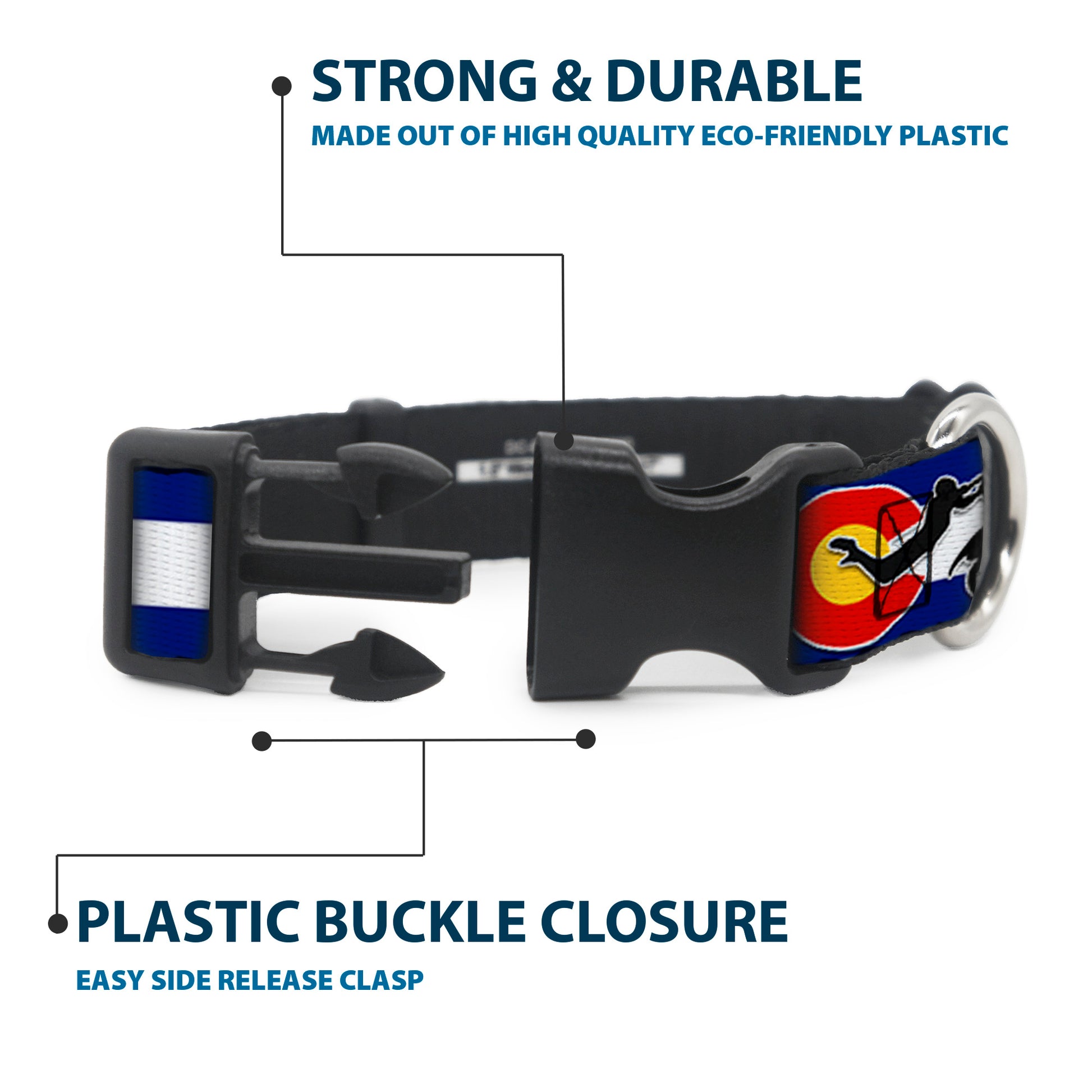 Plastic Clip Collar - Colorado/Freestyle Motocross Superman Plastic Clip Collars Buckle-Down