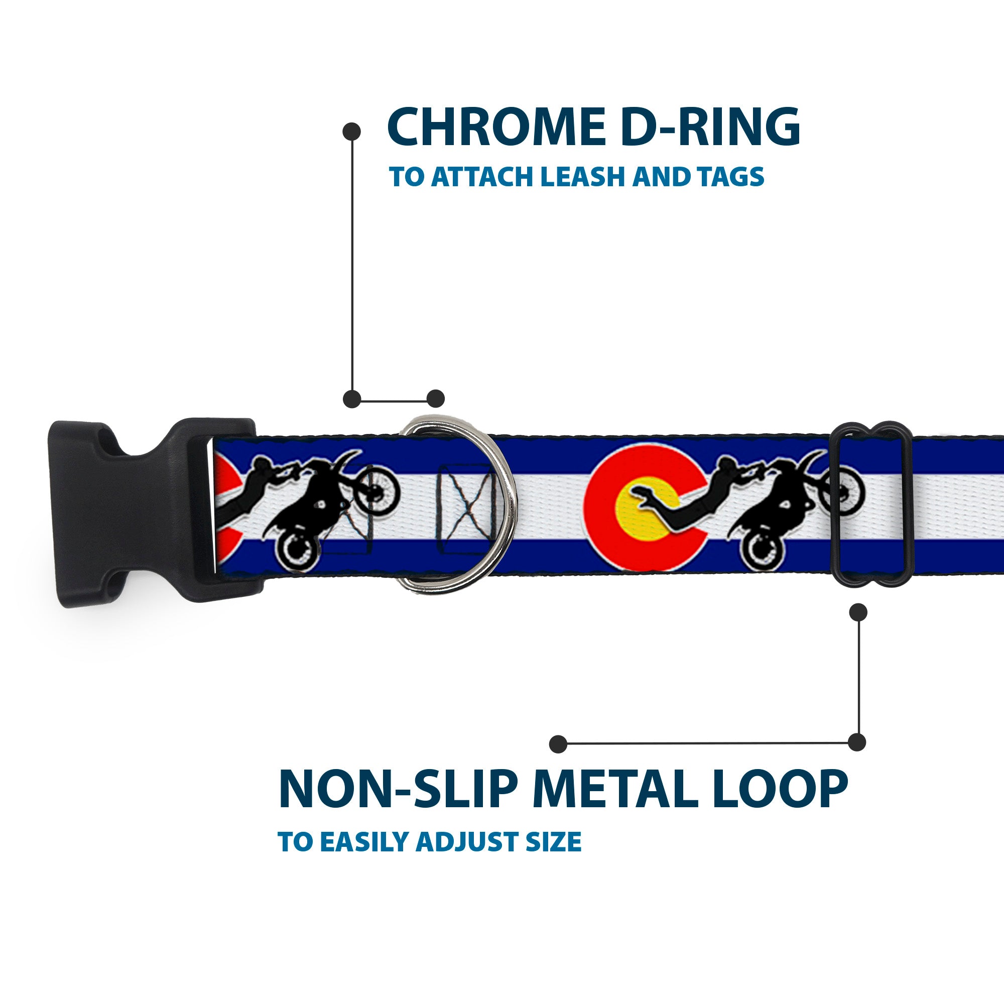 Plastic Clip Collar - Colorado/Freestyle Motocross Superman Plastic Clip Collars Buckle-Down