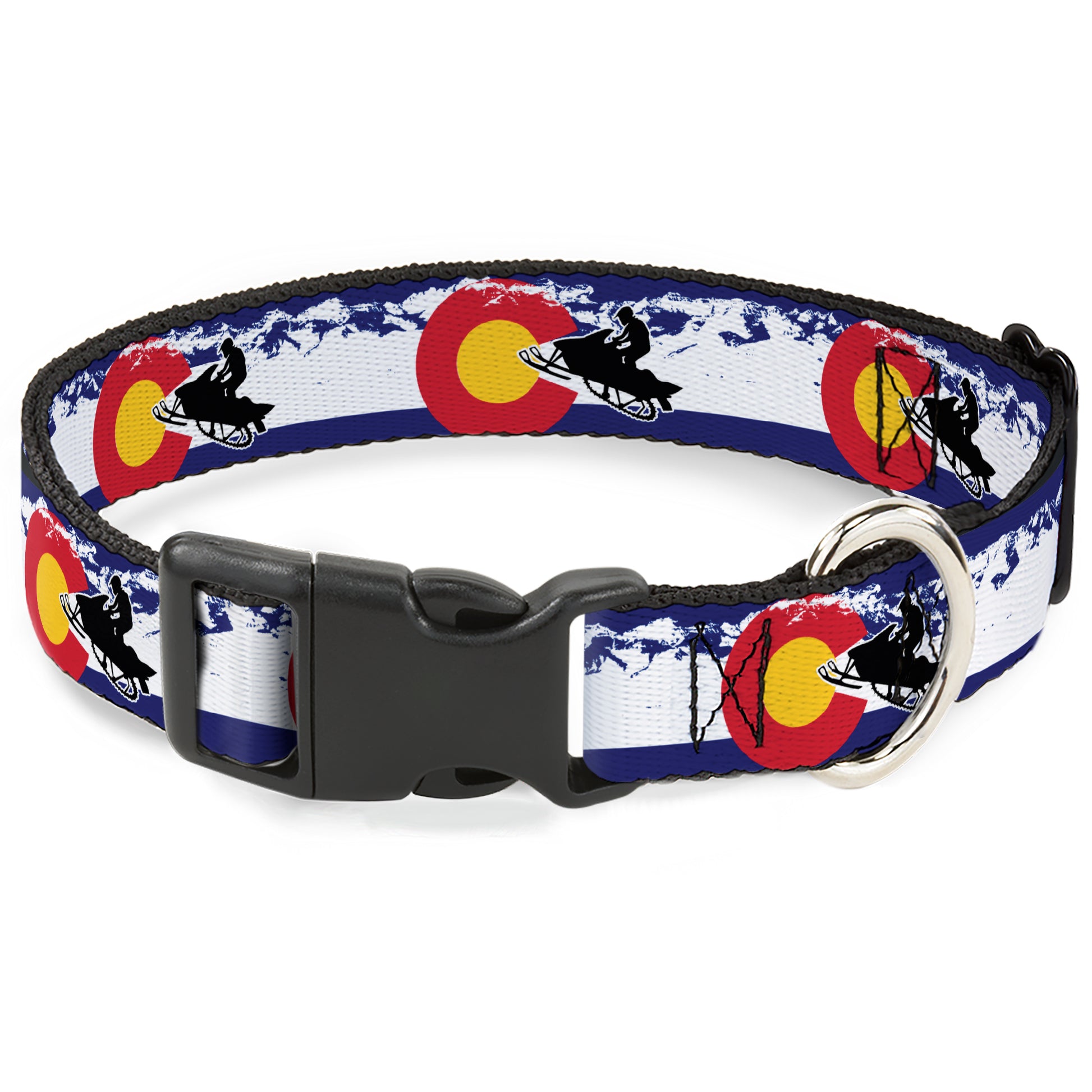 Plastic Clip Collar - Colorado/Snowmobiler/Mountains Plastic Clip Collars Buckle-Down