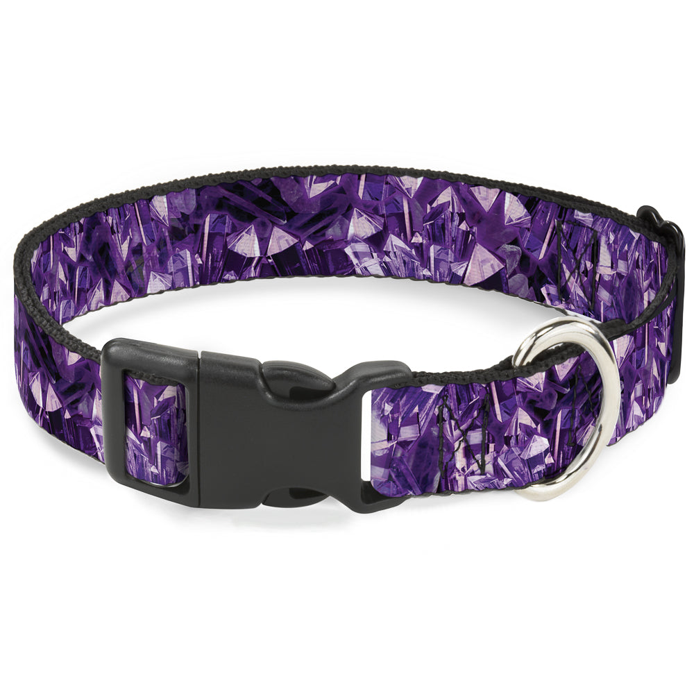 Plastic Clip Collar - Crystals Purples Plastic Clip Collars Buckle-Down