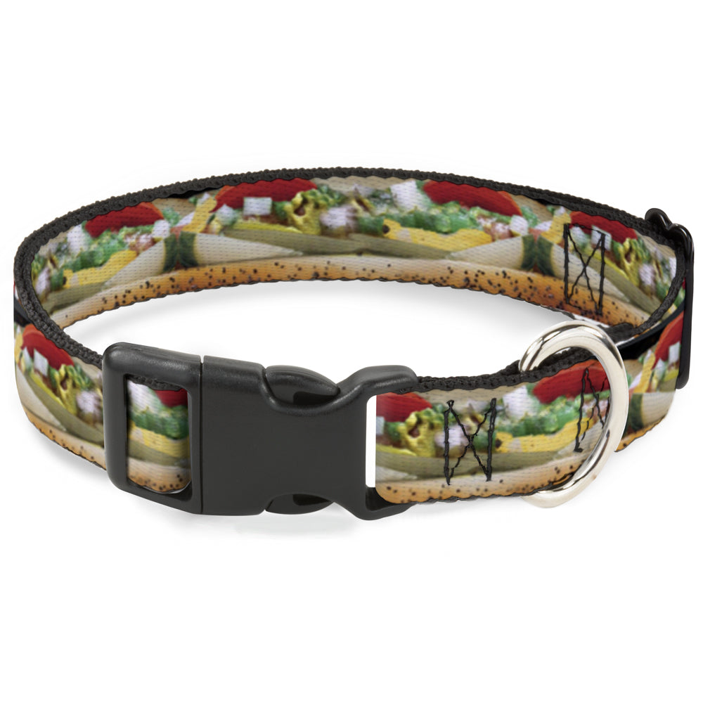Plastic Clip Collar - Chicago Style Hot Dog Vivid Plastic Clip Collars Buckle-Down