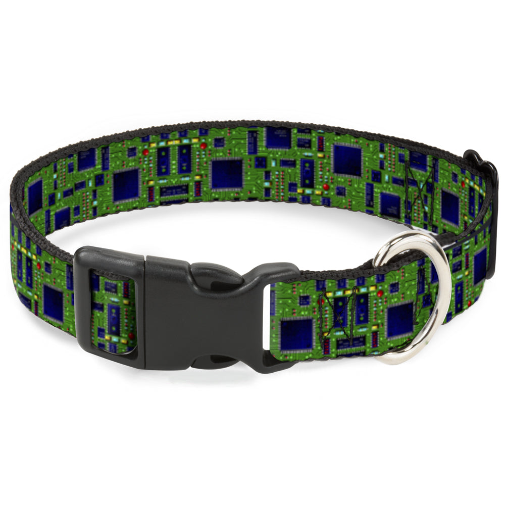 Plastic Clip Collar - Circuit Board2 Plastic Clip Collars Buckle-Down