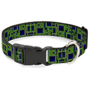 Plastic Clip Collar - Circuit Board2 Plastic Clip Collars Buckle-Down