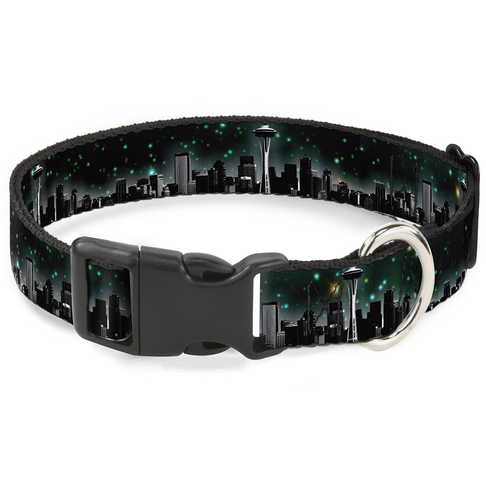 Plastic Clip Collar - Seattle Vivid Skyline/Space Dust Plastic Clip Collars Buckle-Down