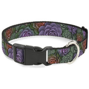Plastic Clip Collar - Succulents Stacked Green/Pink/Orange Plastic Clip Collars Buckle-Down