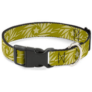 Plastic Clip Collar - Star Pinwheel Olive Greens Plastic Clip Collars Buckle-Down