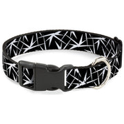 Plastic Clip Collar - Spikes Scattered Black/White Plastic Clip Collars Buckle-Down