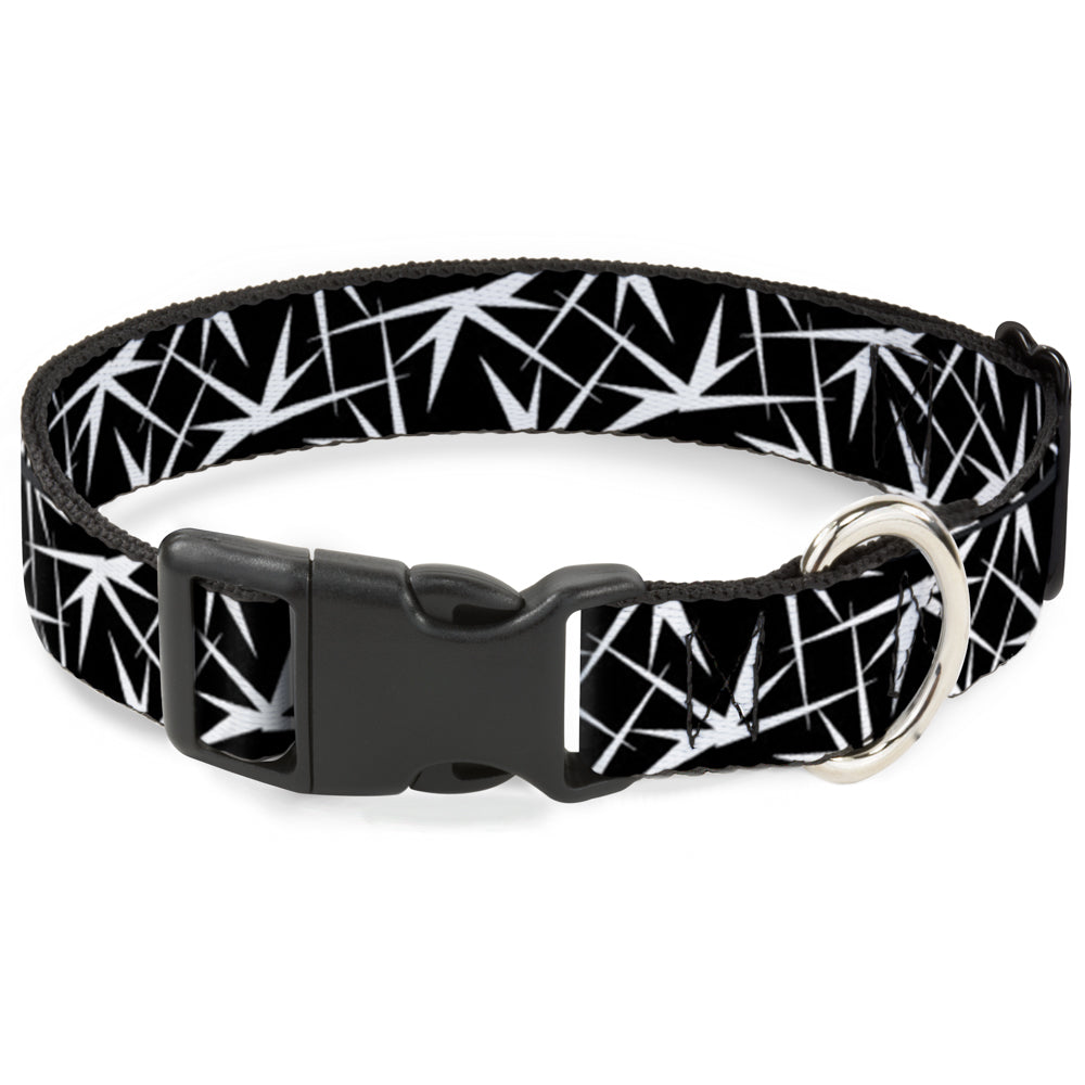 Plastic Clip Collar - Spikes Scattered Black/White Plastic Clip Collars Buckle-Down