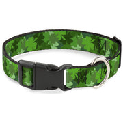 Plastic Clip Collar - St. Pat's Stacked Shamrocks Greens Plastic Clip Collars Buckle-Down