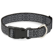 Plastic Clip Collar - Snake Skin 3 Charcoal/Black Plastic Clip Collars Buckle-Down