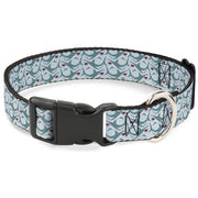 Plastic Clip Collar - Shark 3-Rows Light Blue Plastic Clip Collars Buckle-Down