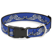 Plastic Clip Collar - Celtic Knot4 Blues/Black/White Plastic Clip Collars Buckle-Down