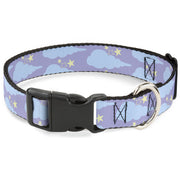 Plastic Clip Collar - Cloudy/Starry Sky Lavender/Blue/Yellow Plastic Clip Collars Buckle-Down