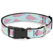 Plastic Clip Collar - Cloudy/Starry Sky Aqua/Pink/Yellow Plastic Clip Collars Buckle-Down