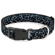 Plastic Clip Collar - Constellations Scattered Midnight Blue/White Plastic Clip Collars Buckle-Down