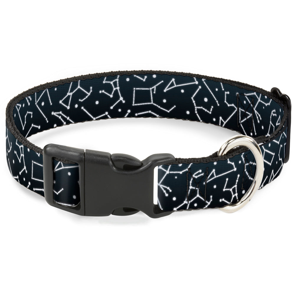 Plastic Clip Collar - Constellations Scattered Midnight Blue/White Plastic Clip Collars Buckle-Down