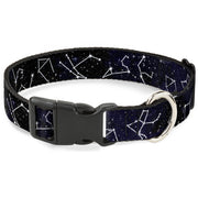 Plastic Clip Collar - Constellations-14 Galaxy/White Plastic Clip Collars Buckle-Down