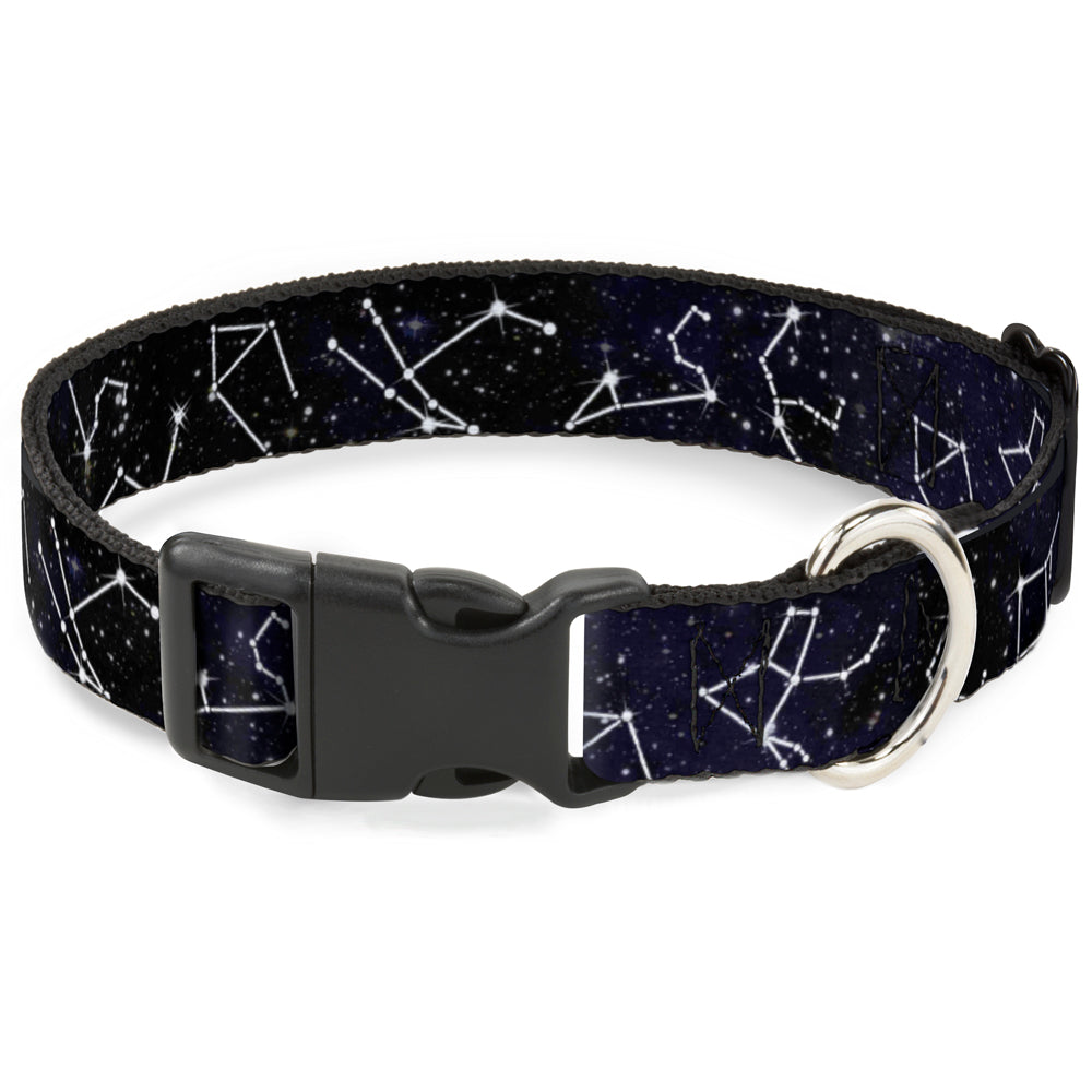 Plastic Clip Collar - Constellations-14 Galaxy/White Plastic Clip Collars Buckle-Down