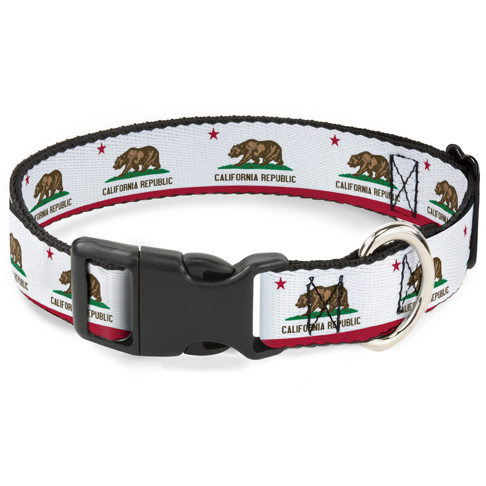 Plastic Clip Collar - California Flag Continuous Plastic Clip Collars Buckle-Down