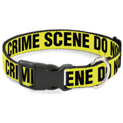 Plastic Clip Collar - CRIME SCENE DO NOT CROSS Yellow/Black Plastic Clip Collars Buckle-Down