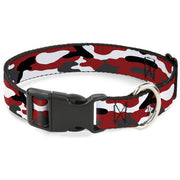 Plastic Clip Collar - Camo Red/Black/Gray/White Plastic Clip Collars Buckle-Down