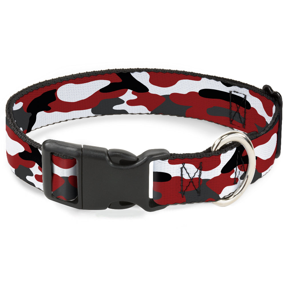 Plastic Clip Collar - Camo Red/Black/Gray/White Plastic Clip Collars Buckle-Down
