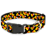 Plastic Clip Collar - Candy Corn Scattered Black/Yellow/Orange/White Plastic Clip Collars Buckle-Down