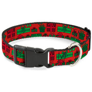 Plastic Clip Collar - Christmas Holiday Gifts Packaged Red/Greens Plastic Clip Collars Buckle-Down