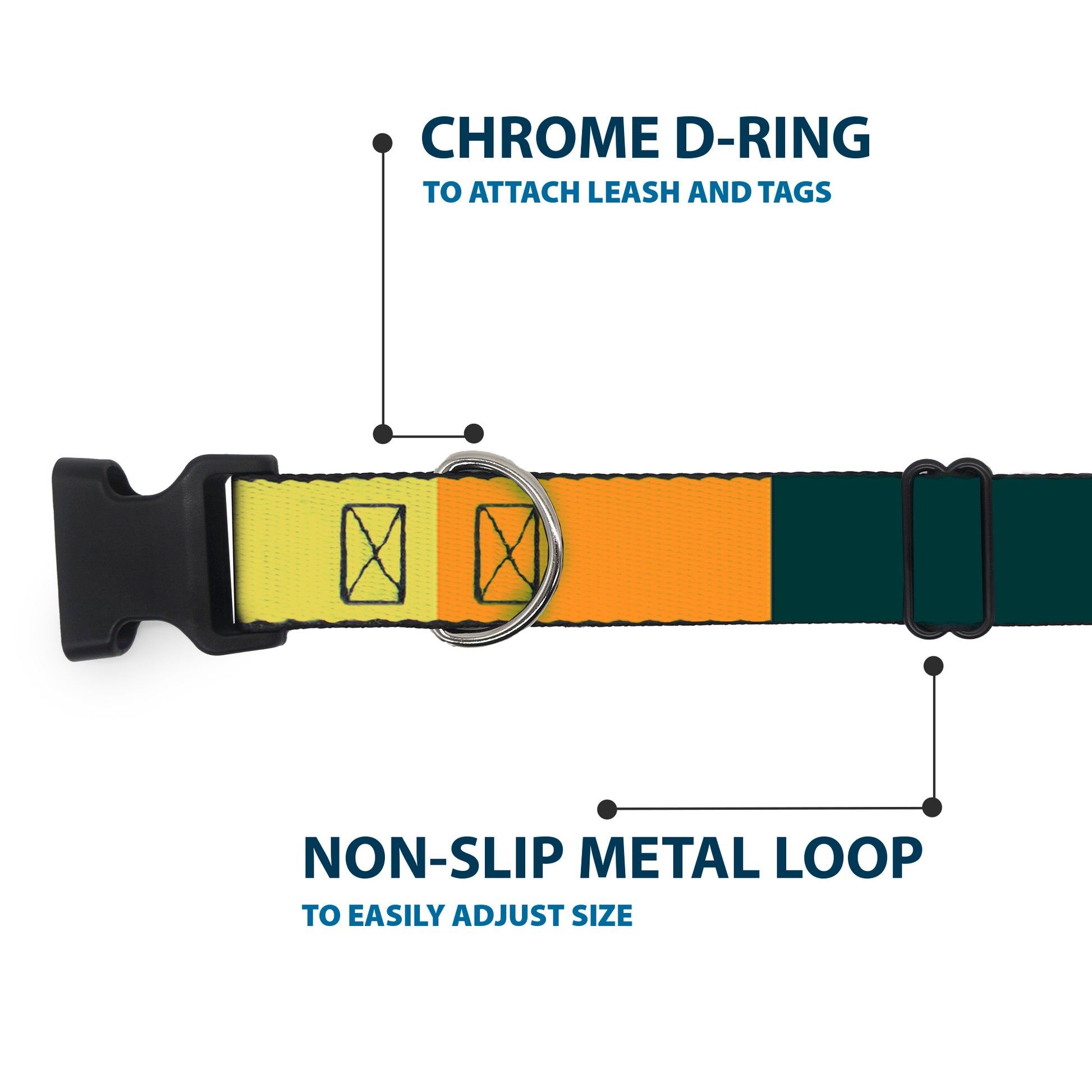 Plastic Clip Collar - Summer Essentials Color Block 1 Plastic Clip Collars Buckle-Down