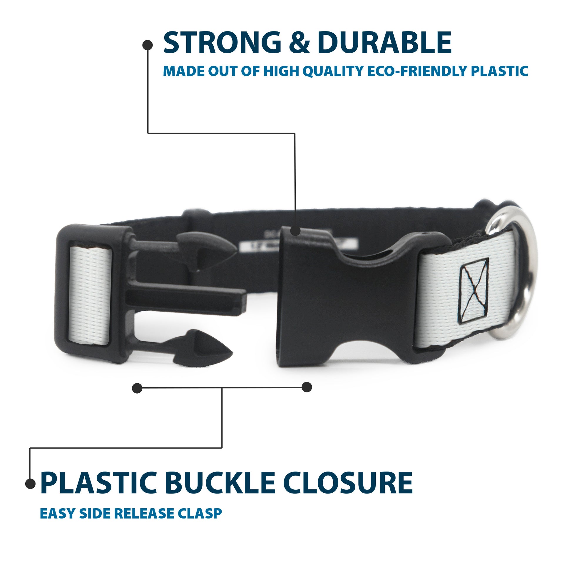 Plastic Clip Collar - Summer Essentials Color Block 4 Plastic Clip Collars Buckle-Down