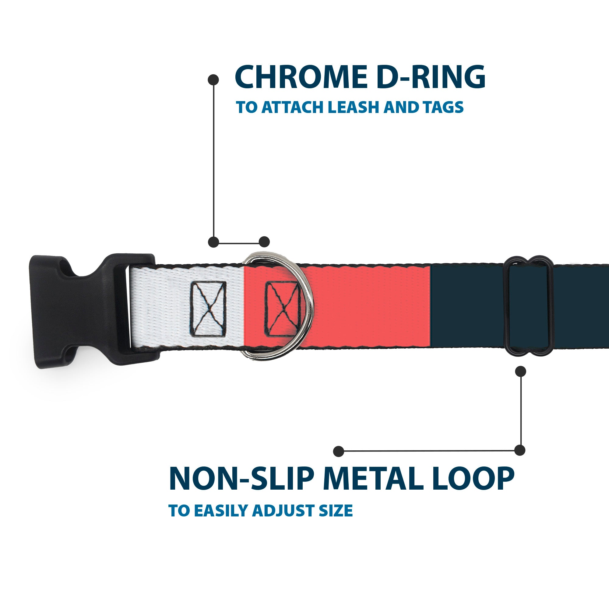 Plastic Clip Collar - Summer Essentials Color Block 4 Plastic Clip Collars Buckle-Down
