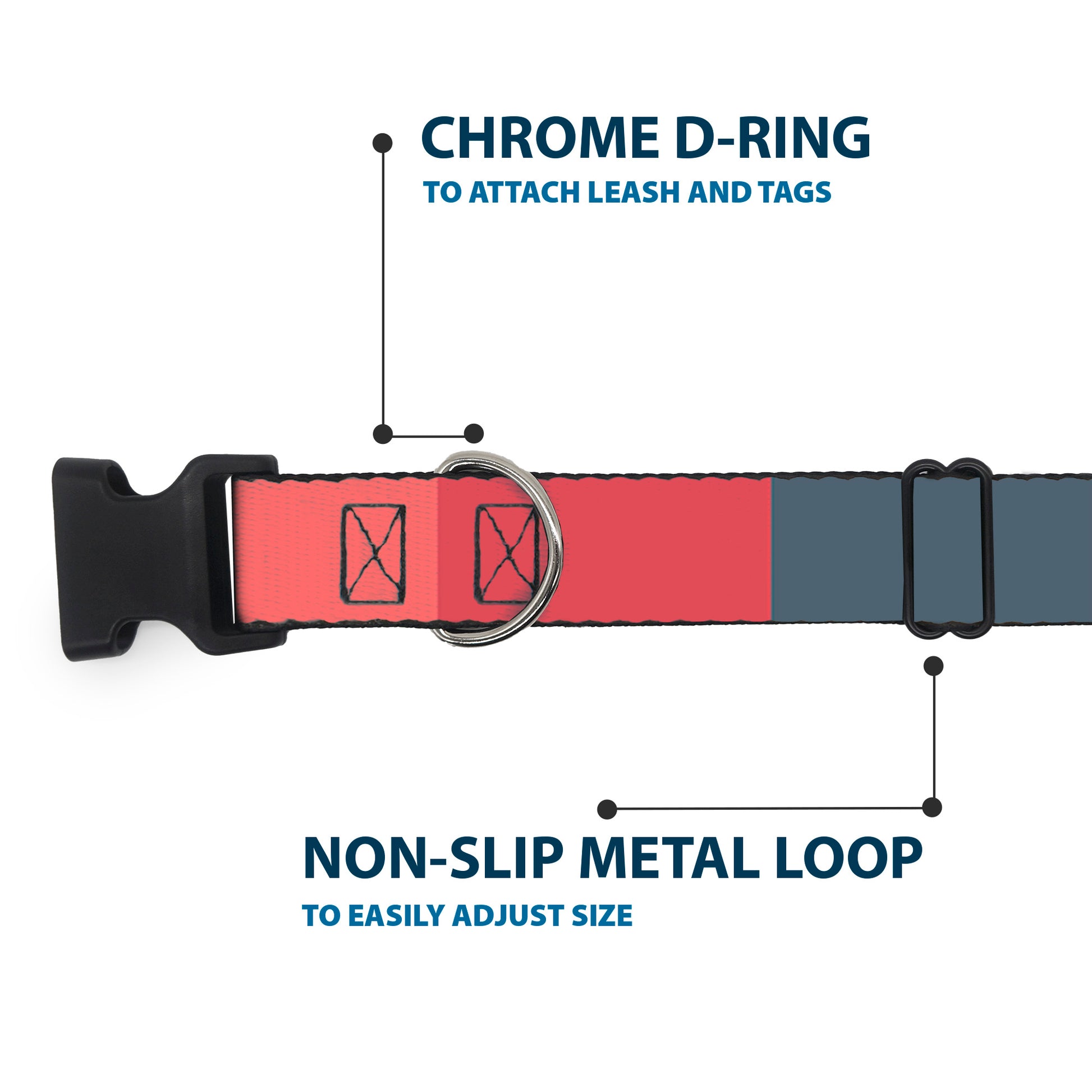Plastic Clip Collar - Summer Essentials Color Block 8 Plastic Clip Collars Buckle-Down