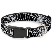 Plastic Clip Collar - Spider Webs Black/White Plastic Clip Collars Buckle-Down