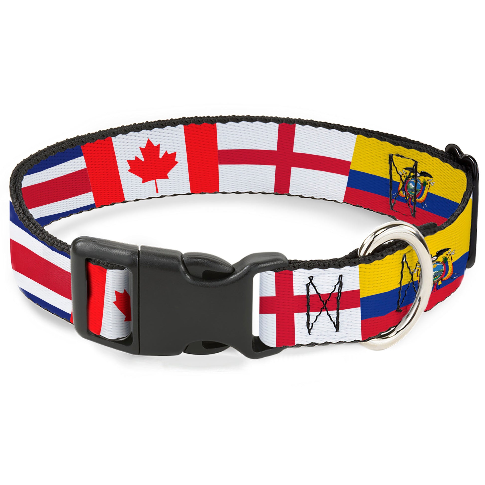 Plastic Clip Collar - Soccer Fan World Cup Team Country Flags Plastic Clip Collars Buckle-Down