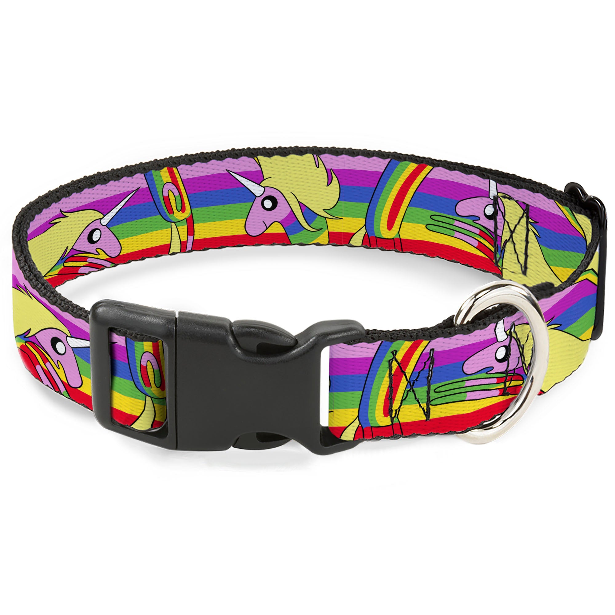 Plastic Clip Collar - Adventure Time Lady Raincorn Poses Stripe Rainbow Plastic Clip Collars Adventure Time