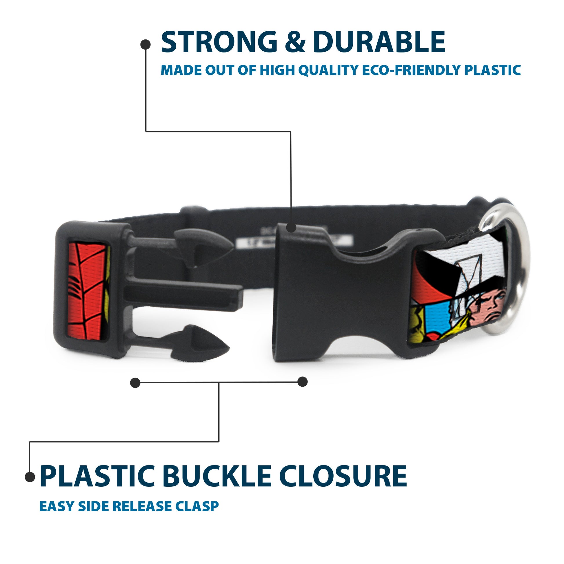 Plastic Clip Collar - Marvel Superhero Comic Blocks Plastic Clip Collars Marvel Comics