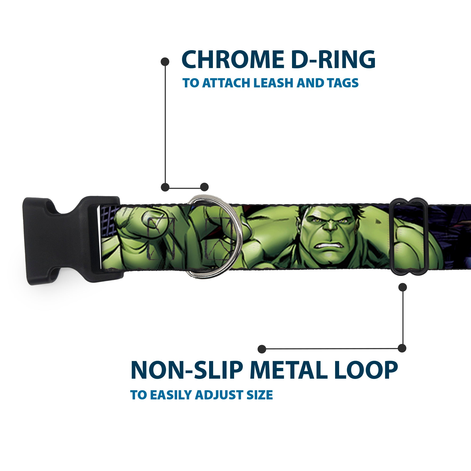 Plastic Clip Collar - Marvel Hulk CLOSE-UP Poses Plastic Clip Collars Marvel Comics